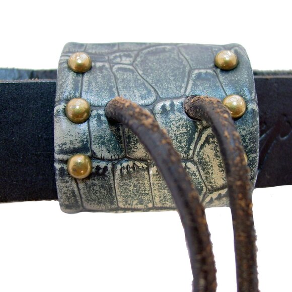 FIRETRAP Studded Leather O-Ring Belt with Tassel Women's S/30 - Picture 3 of 5